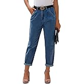 luvamia Mom Jeans for Women Trendy High Waisted Stretchy Loose Jeans for Women Denim Pants