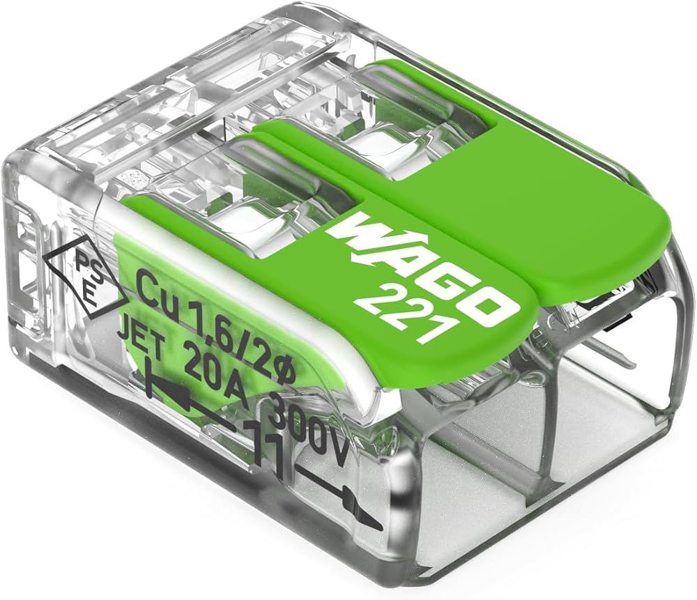 Wago Green Range 221-422 2-Wire 4 mm² 2-Pole Lever Splicing Connector