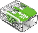Wago Green Range 221-422 2-Wire 4 mm² 2-Pole Lever Splicing Connector