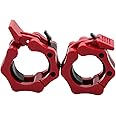 Greententljs Olympic Barbell Clamps 2 inch Quick Release Pair of Locking 2" Pro Olympic Weight Bar Plate Locks Collar Clips f