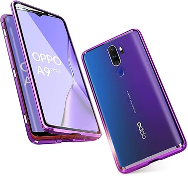 Funda Para Oppo A9 2020 Magnetica Adsorption Carcasa 360 Grados Frente Y Parte Posterior Cuerpo Completo Transparente Vidrio Templado Proteccion Metal Choque Cover Case Amazon Es Electronica