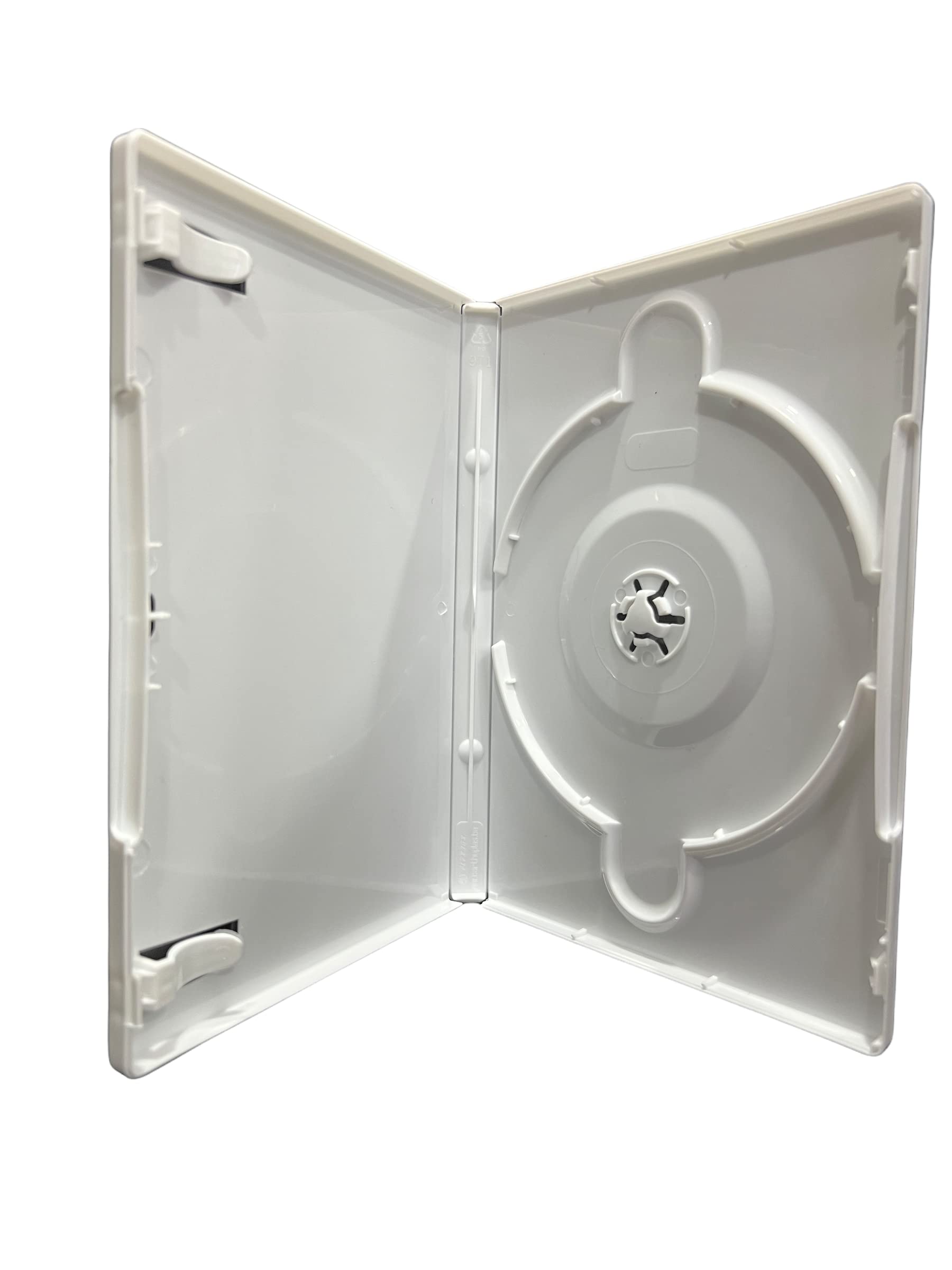 25 X Single White DVD Disc Case With 14mm Spine and Outer Sleeve For Artwork Inlay- Suitable For DVD Blu Ray CD Wii Disc Case