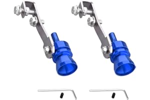 cerfioo 2 PCS Automotive Turbo Sound Whistle Simulator, 4.05" x 0.9" Metal Growler Tail Pipe Whistle Exhaust Muffler Sound Booster, Car Styling Accessory, Suitable for Most Car Models (Blue)