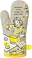 Blue Q Oven Mitt "Droppin' a New Recipe", Grey/Yellow, One Size
