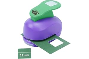 UCEC Square Hole Punch 3/4 Inch Craft Lever Punch Handmade Paper Puncher for Crafting Scrapbooking Cards, DIY Cards Making Square Shaped Punches for Paper Crafts, Candy Color Random