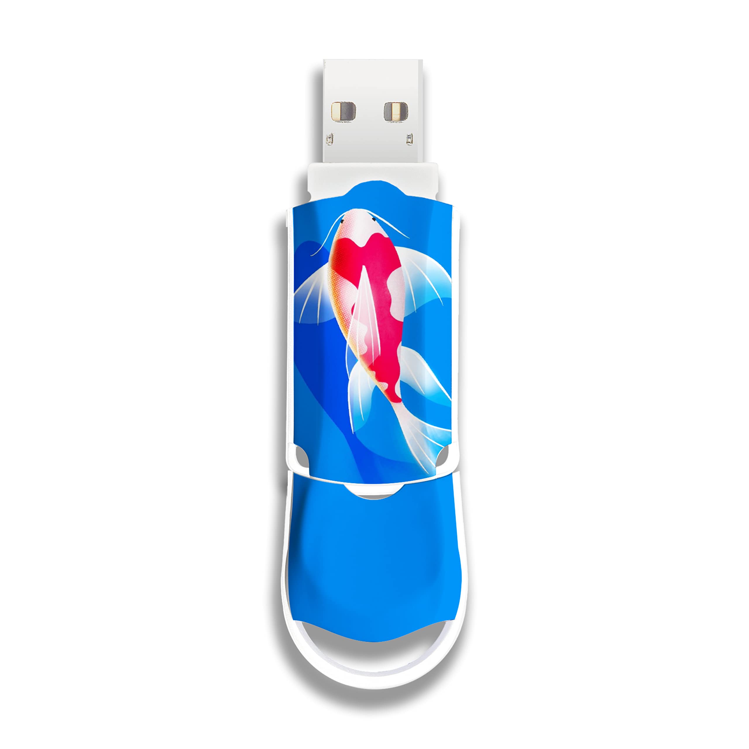 Integral 128GB XPression USB 3.2 Drive in Koi Fish Design Sleek and Beautiful Memory Stick Pen Drive, External Storage for Work, Study and Leisure