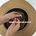 Lanzom Women Wide Brim Straw Panama Roll up Hat Fedora Beach Sun Hat UPF50+ (A-Brown)