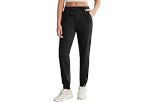PINSPARK Women's Joggers Pants with Pockets, Stretch Athletic Track Pants Lightweight Running Workout Sweatpants
