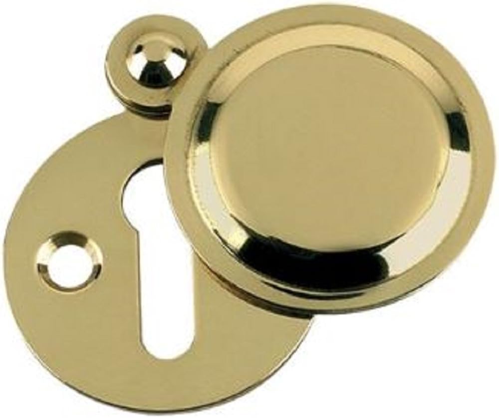 Carlisle Brass Victorian Keyhole Cover Plate 32mm Polished Brass Lock Escutcheon