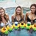 U.S. Pool Supply Inflatable Floating Pineapple Drink Holder Set (6 Pack) - Float Beverage Cans, Cups & Bottles - Fun Kid & Adult Pool Party