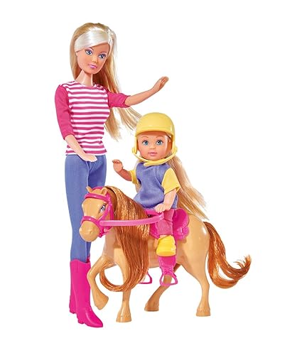 Simba 105738051 - Steffi Love Puppe als Reitlehrerin mit Evi und Pony