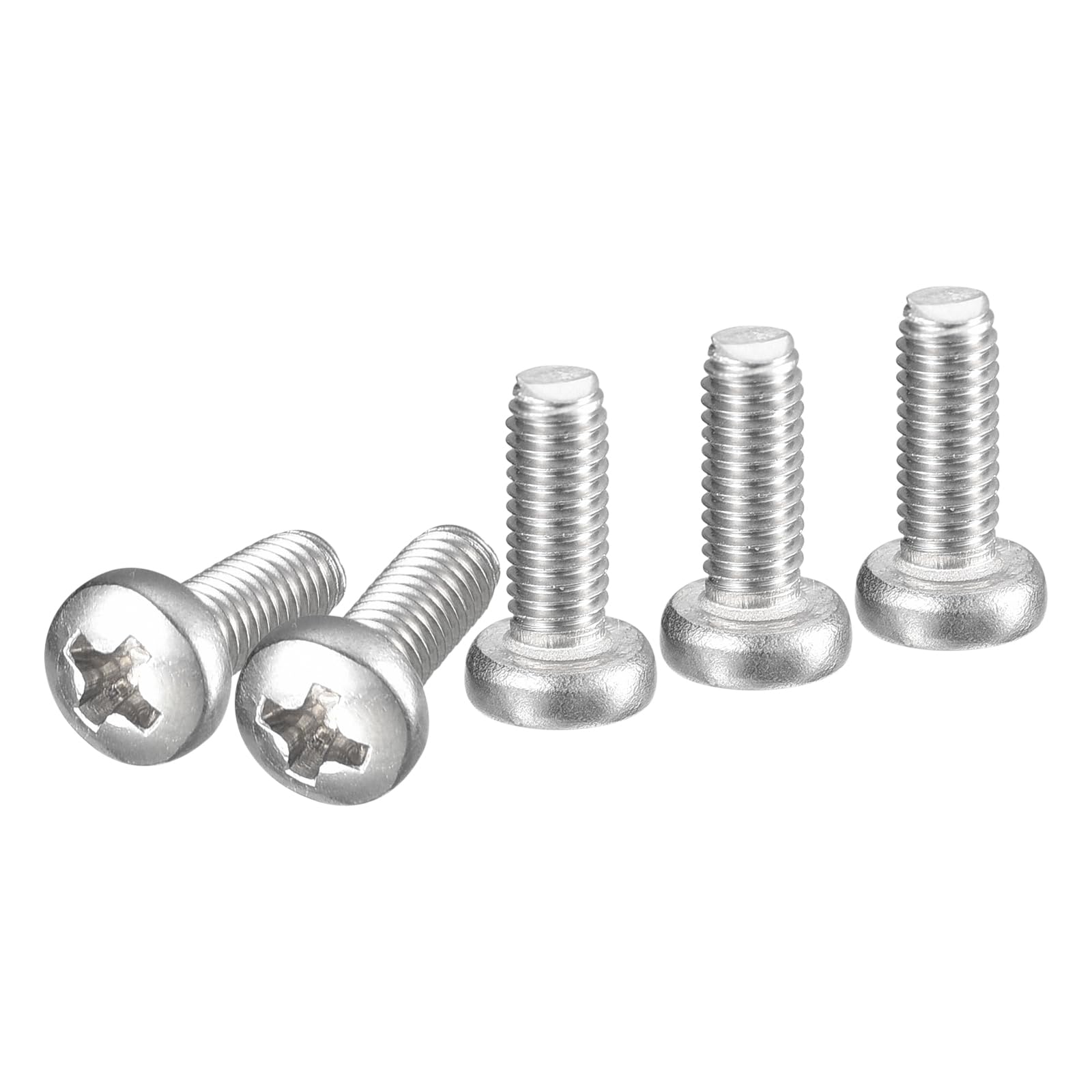 DTGN M3x8mm Pan Head Machine Screws, 100Pcs 304 Stainless Steel, Phillips Drive, Metric Coarse Full Thread, Bright Finish, Screws Bolts Kit — image 1