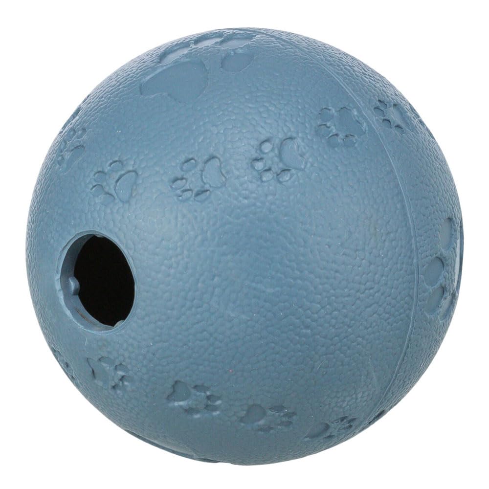 TRIXIE Snack Ball – Play ball for dogs – Can be filled with snacks – Long-lasting fun thanks to integrated maze – Quiet rolling – Natural rubber – ø 7 cm – 34941