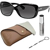 Ray-Ban RB4101 JACKIE OHH Butterfly Shaped Sunglasses for Men & Women with Official RAYBAN Eyewear Kit
