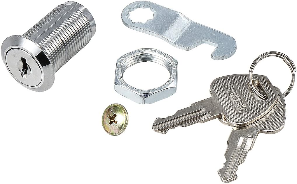 Sourcingmap Drawer Cabinet Cam Lock, 1-1/8" Cylinder Length with No.1 Cam, Fits on 7/8" Max Panel Thickness - Image 5