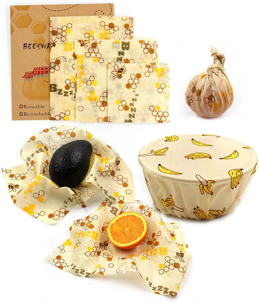 2000 Times Reusable Food Wrap,Wisolt Wrap Set of 3 Assorted Size Wraps, Reusable Food wrap Vegan,Health and Eco-Friendly Food Storage wrap