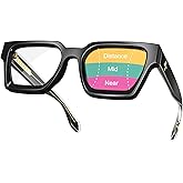 VISOONE Progressive Multifocal Anti-Fog Reading Glasses with Anti-Blue Light and UV Protection Readers Women and Men RIVER