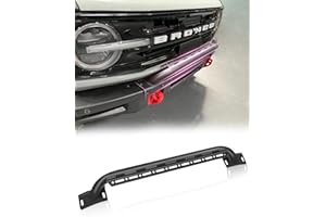 ADTOPI Bronco Front Bull Bar Matte Black Front Bumper Grill Grille Guard Compatible with Ford Bronco 2021-2023 2/4 Doors with Modular Steel Bumper (Not for Bronco Sport)