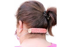 Crochet Ear Saver TWO PACK for Face Mask, Face Mask Ear Loop Connector, Face Mask Ear Band, Mask Extender, Ear Saver for Mask