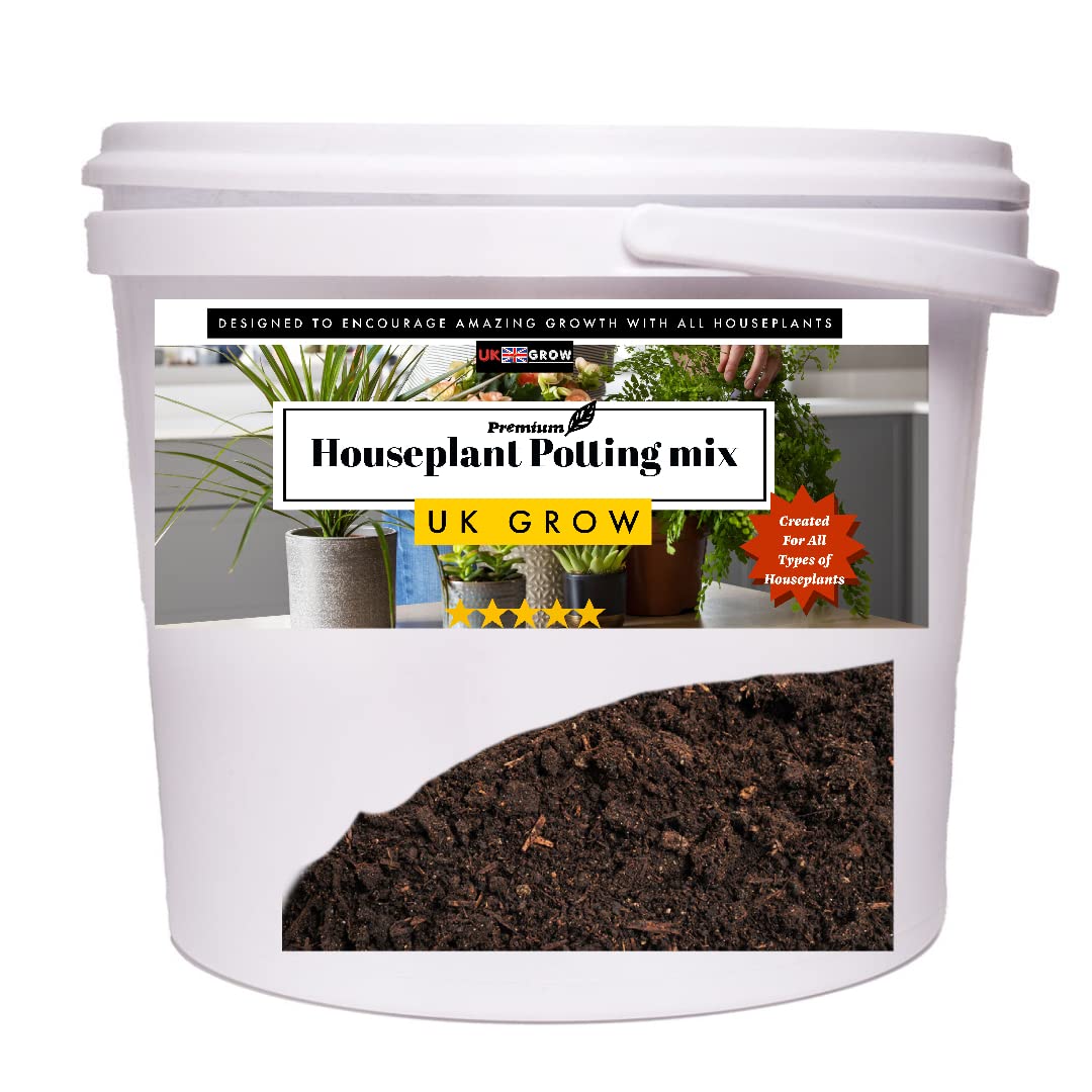 UK GROW Premium 1L Bucket of Houseplant focus potting mix soil compost ADDED PERLITE growth sure technology1L 2L 3L 5L 10L 20L 25L 30L (1L)