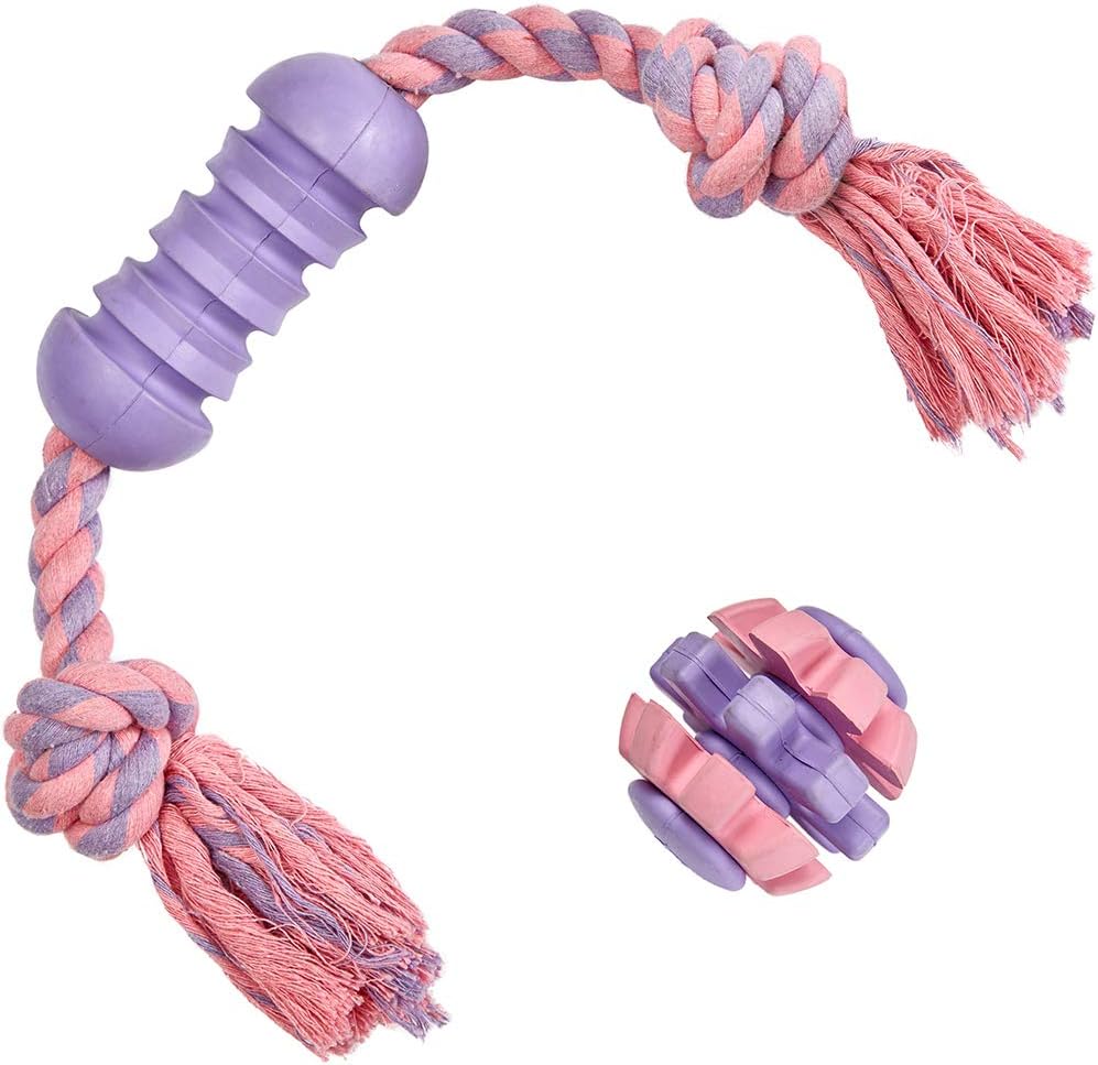 Rope & Rubber Ball for Puppies