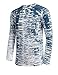 COOFANDY Men's Long Sleeve Hipster Hip Hop Basic T Shirt Gradation Ripped-Holes Shirts Type-1 Blue Small