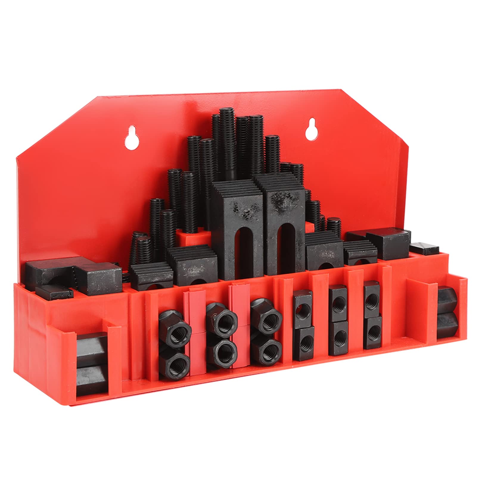 58-Piece T-Slot Clamp Kit for CNC Milling and Lathe M10 Bolts, Step Plates, Nuts, T-Slot Table Accessories for 12mm T-Slot Tables