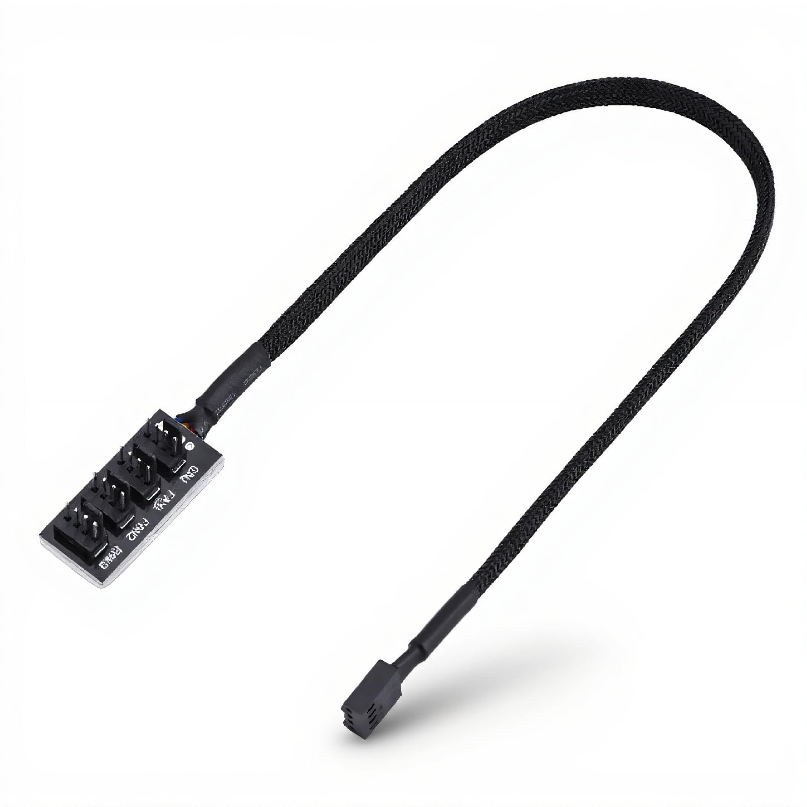 Cuifati 4-Pin Computer CPU Fan Hub, PC Cooling Fan Power Cable Splitter, 3PIN/4PIN Connector Adapter for 12V Desktop Case Fans, 15 Inch