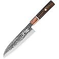XCHIEF PRO 7'' Japan Santoku Knife - Sharp Chef Kitchen Knife for Meat Cutting, Japanese High-Carbon Steel Cooking Knife, Vegetable Knife, Gift for Mom or Dad, Kitchen Gadgets with Premium Gift Box