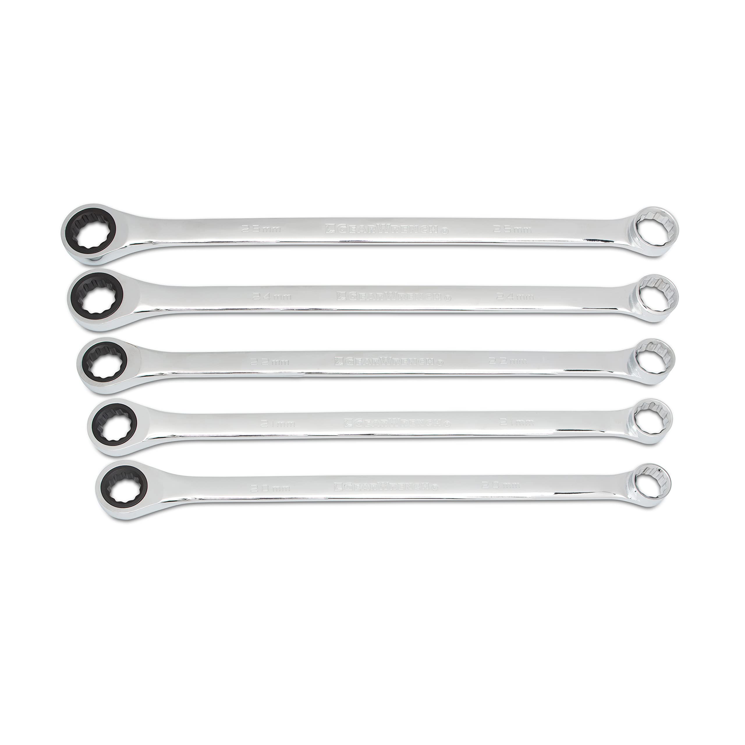 GearWrench 5 Pc. Gearbox 12 Pt. XL Double Box Ratcheting Wrench Set, Metric - 85987 — image 1