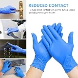 Fusion Vibes Blue Vinyl Gloves Latex Free Powder Free Large 100 Count view 6