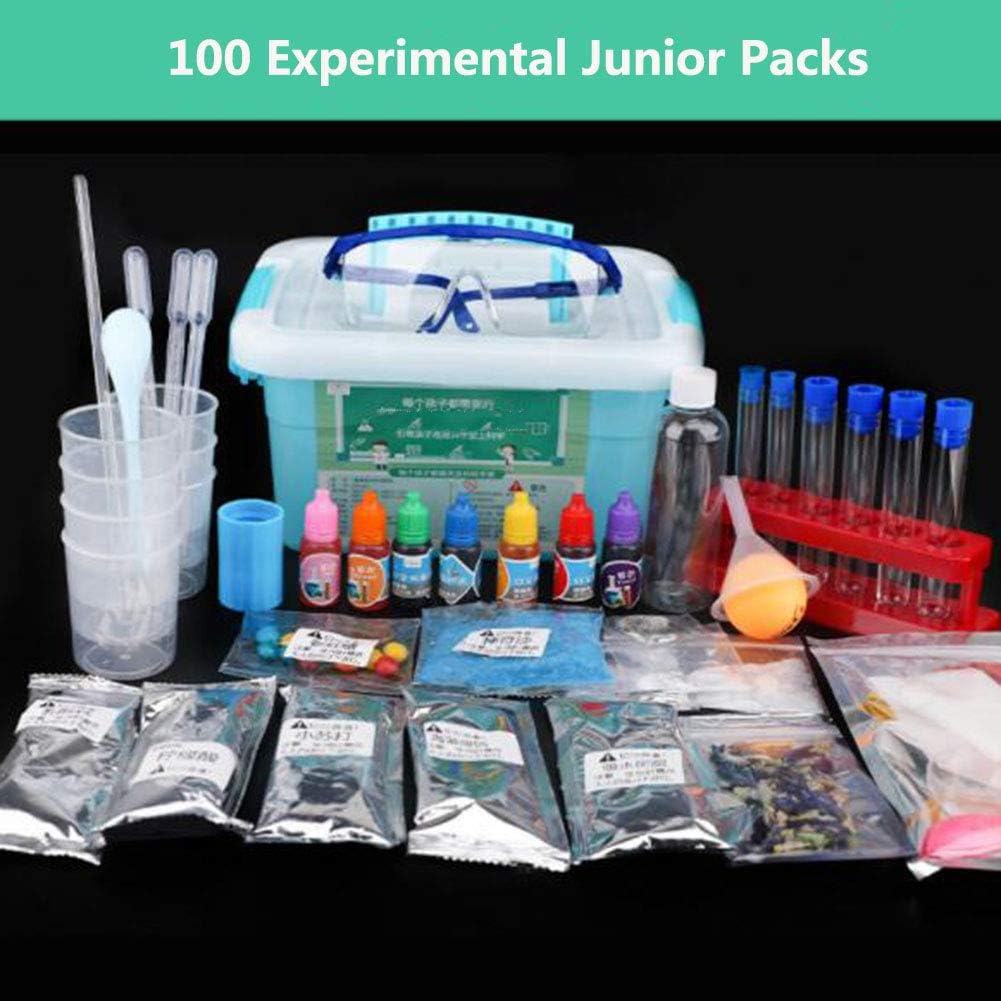 BIUYYY Chemistry Set for Kids, Contains 100 Experiments Role Play Toys Gift for Age 7+