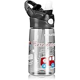 mountop Kids Water Bottle with Straw and Handle for Girls & Boys | Spill/Leak-Proof BPA-Free 14oz 400ml