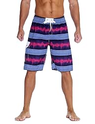 unitop Men's Board Shorts Striped Lightweight