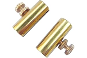 WINGPOWER Cello Mute 2Pieces, Brass Adjustable Cello Wolf Tone Eliminator Wolf Tone Mute Suppressor Tube Eliminate Wolf Tone (Gold)