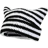 Arcimatto Cat Ear Beanie Crochet Hats for Women Girl Knitted Beanies Winter Warm Loose Fit Handmade Accessory Stylish Beanies
