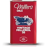 Vintage Millerol 50 Non-detergent SAE 50 Motor Oil, 1 liter