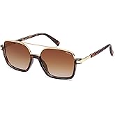 SOJOS Trendy Aviator Sunglasses for Women Men Polarized Retro Square Y2K Oversized Sun Glasses SJ2659