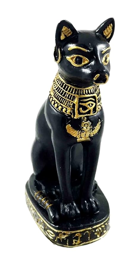 Egyptian Anubis Dog Seated On Treasure Cartouche Dollhouse 