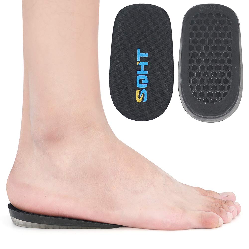 SQHT\'s Height Increase Insoles - Heel Shoe Lift Inserts for Achilles Tendonitis and Leg Length Discrepancy, Heel Cushion for Men & Women (0.6\'\' Height)