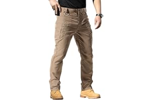 Bakgeerle Tactical Pants for Men Waterproof Construction Cargo Pants with Pockets Ripstop Hiking Big and Tall Work Pants