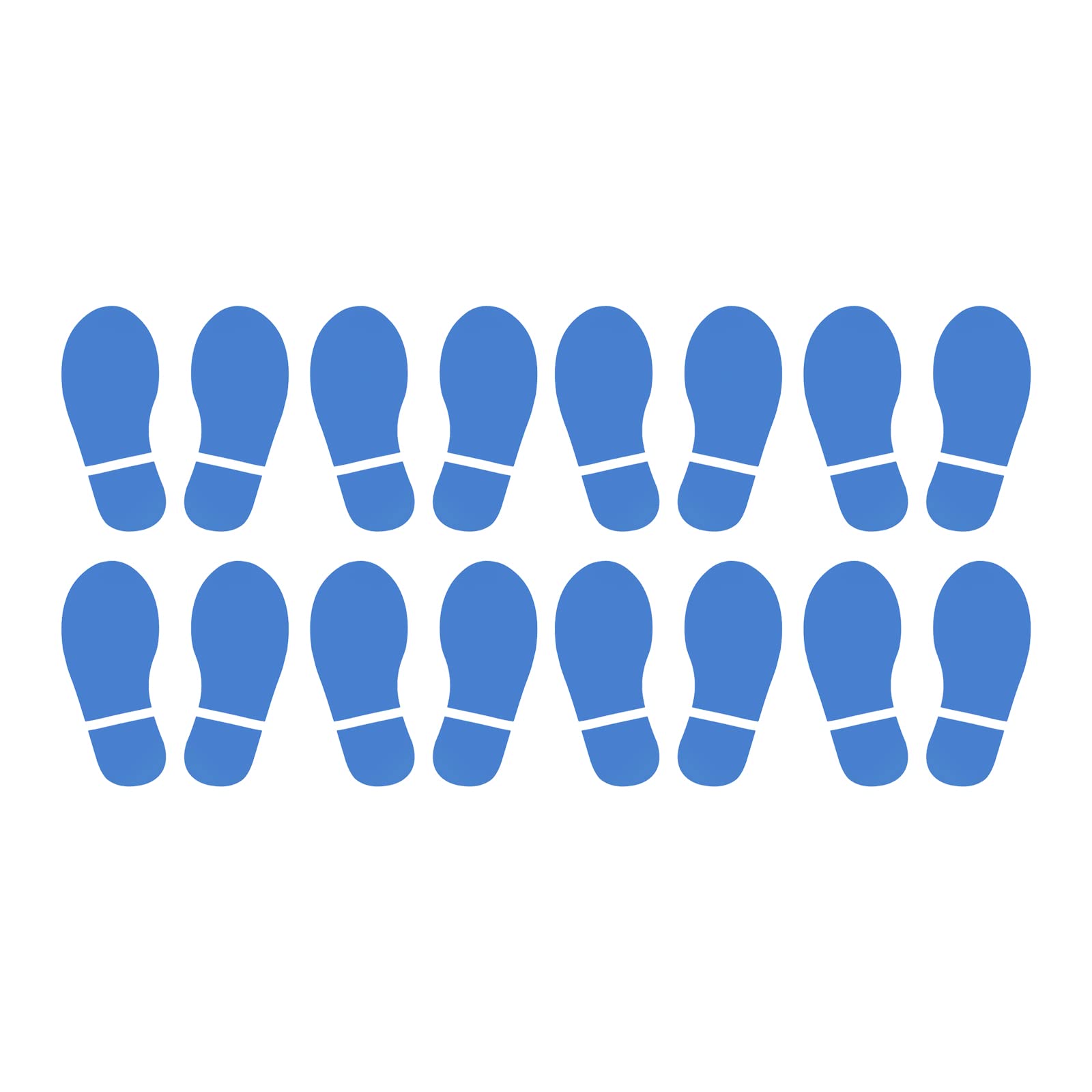 PATIKIL 6x2.5" Footprint Sticker, 8 Pairs PVC Shoes Floor Decal Sign for Class Decor Stair Guide, Sky Blue โ image 1