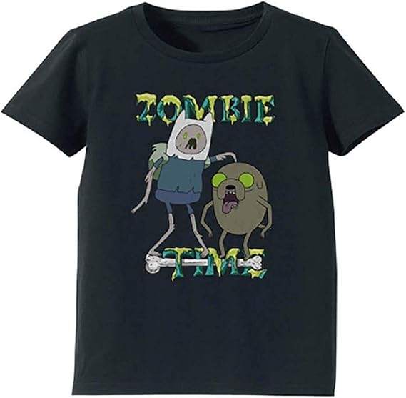 Amazon アドベンチャー タイム Adventure Time レディース Tシャツ ゾンビタイム Mサイズ ブラック Tシャツ カットソー 通販