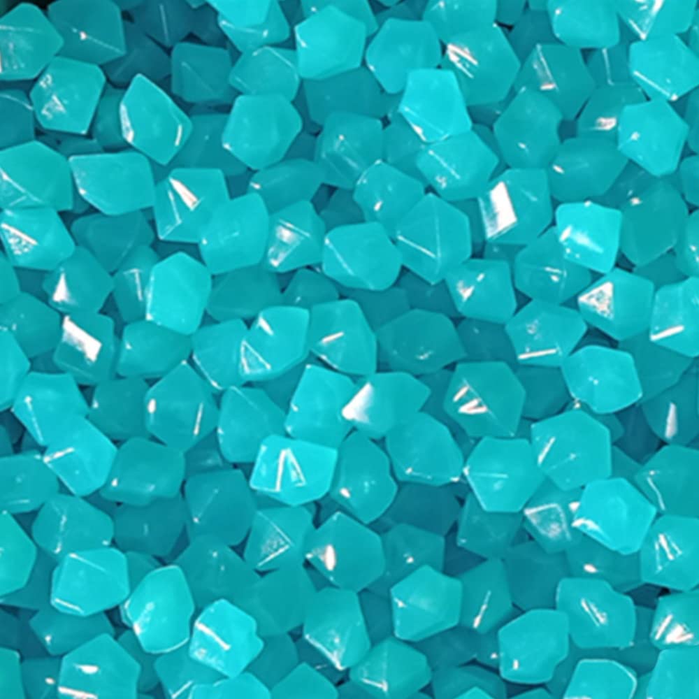 MOCNT 300Pcs Light Blue Glow in the Dark Pebbles Rock Luminous Cobblestones Glowing Pebbles Stones Garden Yard Decor Home Walkway Aquarium Fish Tank Decoration 14x11mm