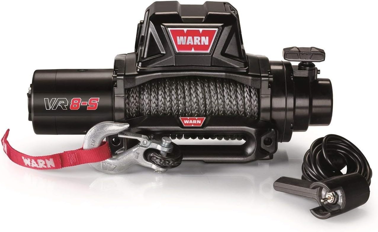 WARN 96805 8000 lb. VR8S Winch (w/ Synthetic Rope) Automotive