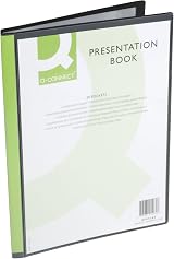 Q-Connect Display Book with Front Cover Pocket A4 20 Pockets PP 460μm Black