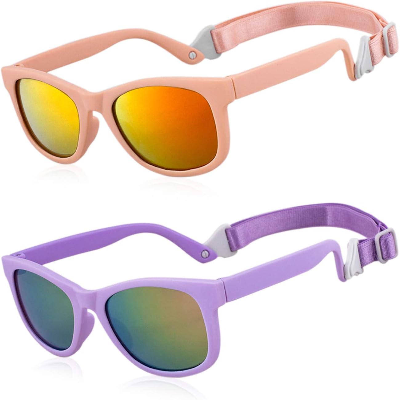 MAXJULI Baby Infant Sunglasses Safe, Soft, With Adjustable Strap 024