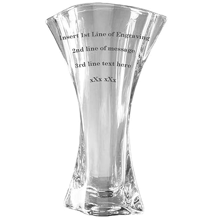 Personalised Engraved Vase Crystal Flared Vase 30cm A
