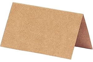 Place Cards Pack of 100 Kraft Premium Tent Name Place Cards for Table 2x3.5 inches - Perfect for Weddings, Banquets Dinner Pa