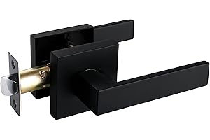 NEWBANG Solid Door Lever Handle Matte Black Finish